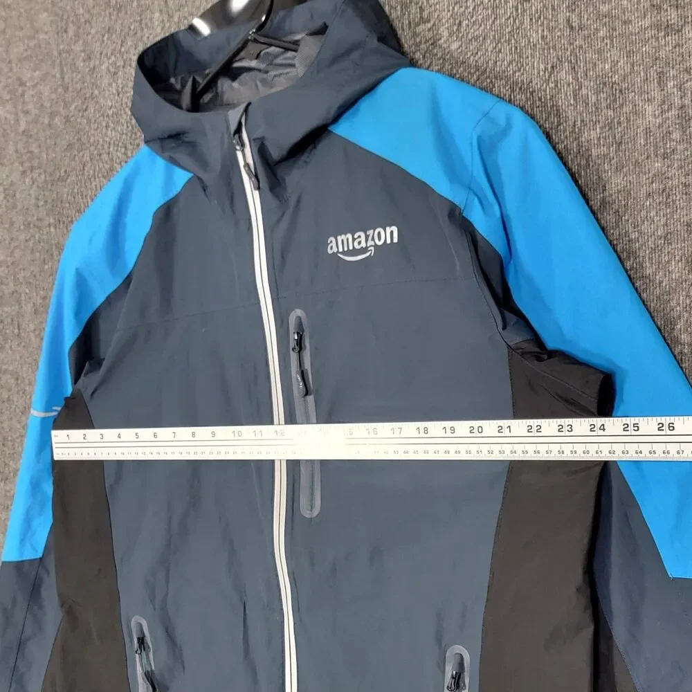 Amazon Tropical Rain Shell Jacket Mens Large Blue Vented Zip Luly Yang Workwear